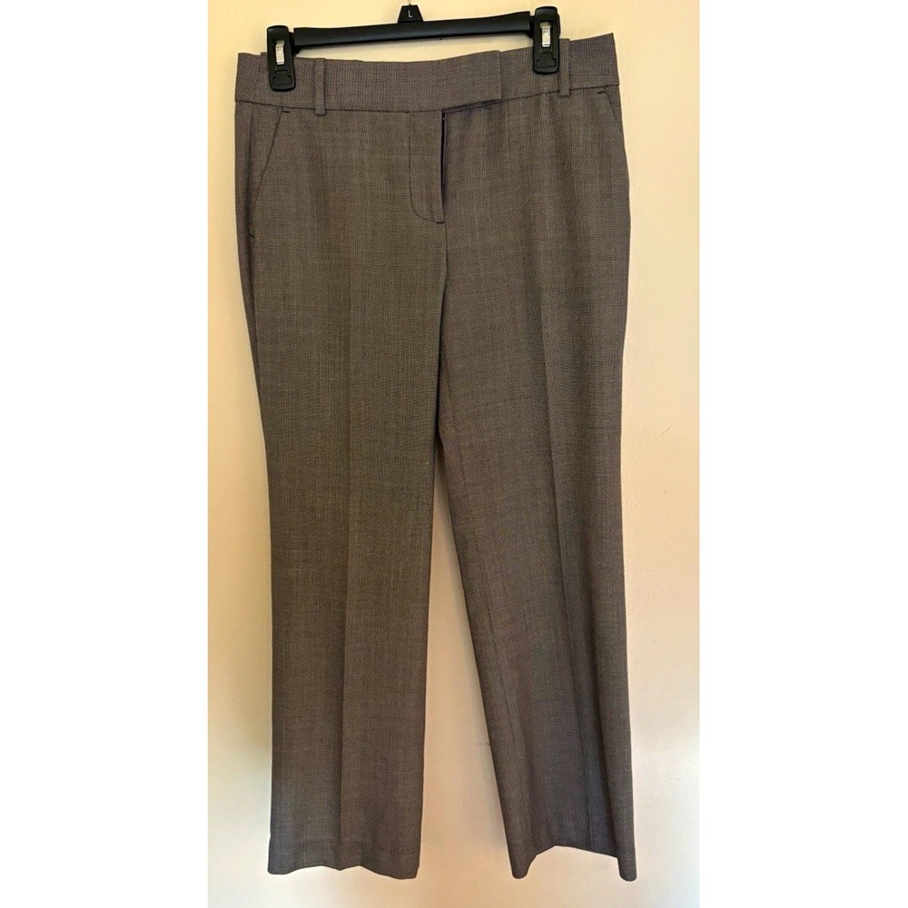 J.Crew Women's Gray Wool Twill Dress Pants Straight Leg, Size 4 Inseam 30"